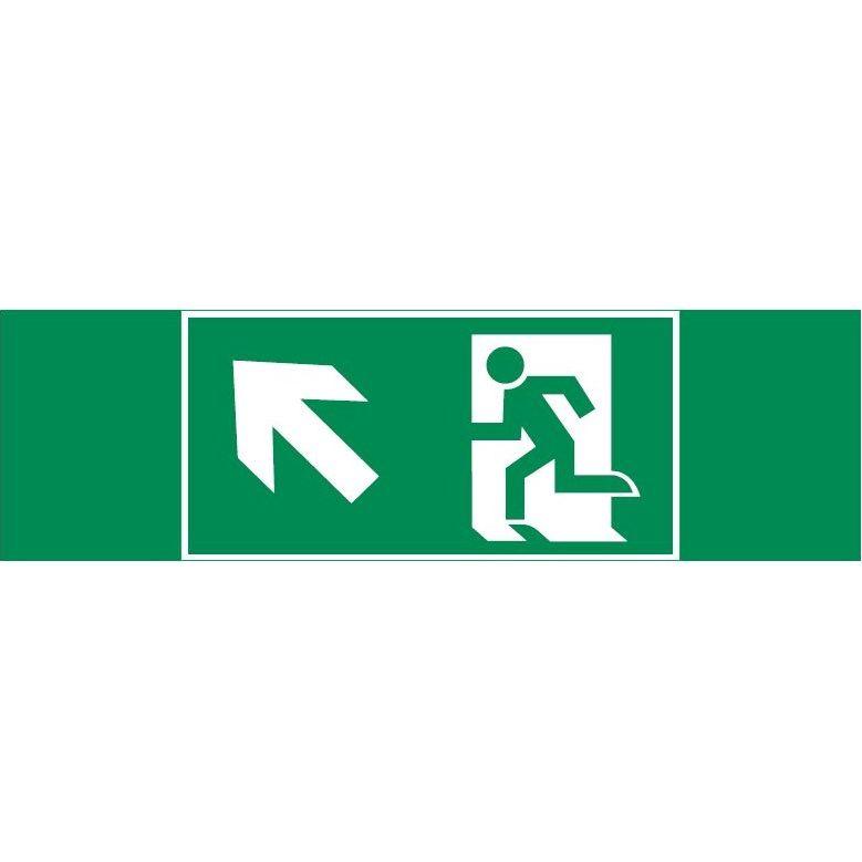 Знак "ФИГУРА / СТРЕЛКА ВЛЕВО ВВЕРХ" 310х90мм для аварийно-эвакуационного светильника Basic IP65 VARTON V5-EM02-60.002.017