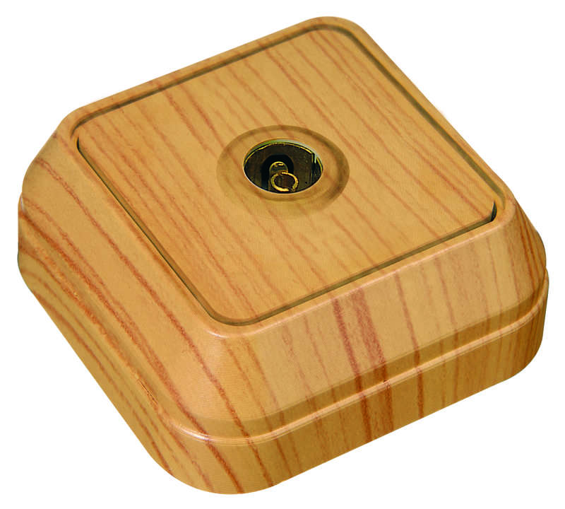 Розетка телевизионная TV 1-м ОП 16А IP20 дуб Makel 45307