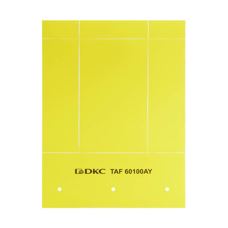 Табличка гибкая для маркировки оболочек клейкое основание винил желт. (уп.10шт) DKC TAF60100AY