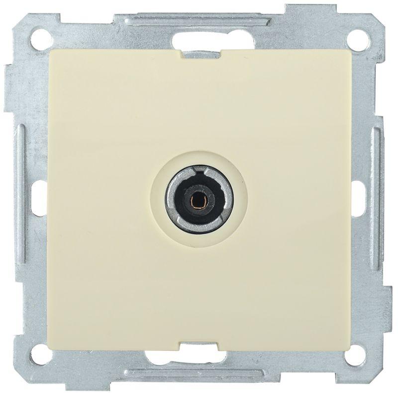 Розетка телевизионная оконечная TV СП Bolero РТВ11-0-Б механизм крем. IEK EAB11-K33