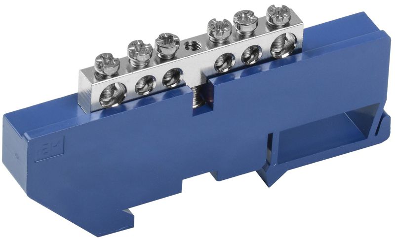 Шина нулевая на DIN-изол. Ni ШНИ-6х9-6-Д-С IEK YNN10-06-D-K07-N