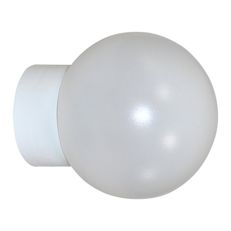 Светильник ДББ СПЕЦСВЕТ 03-005-401 [319] АС220В настенный шар пласт. бел./корпус прямой (груп. уп.) Элетех 1030480319