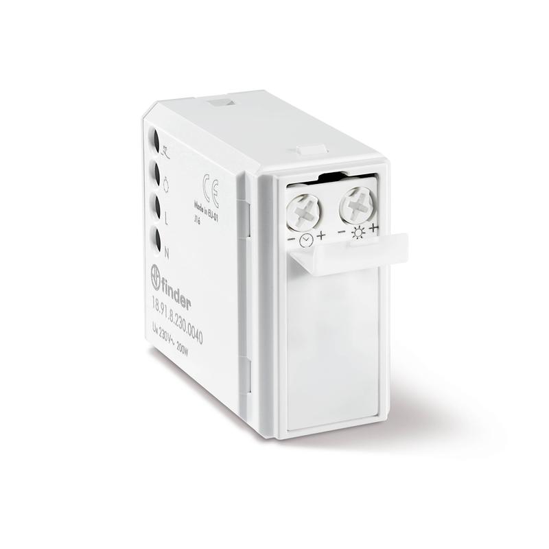 Детектор движения выход 1NO 200Вт 230В AC 110…230В AC IP40 установка в монтажной коробке FINDER 189182300040