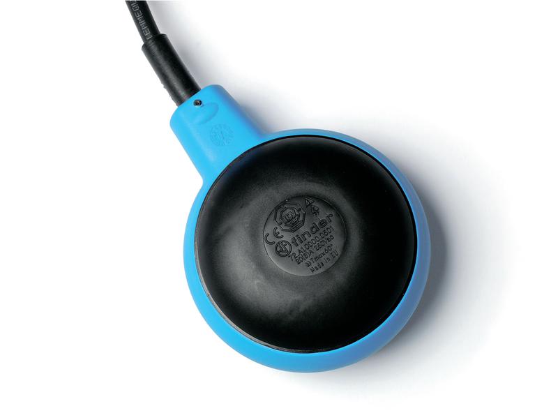 Выключатель поплавковый 2 водонепрониц. камеры для управ. насосами технического водопровода кабель неопрен 10м 1CO 20А IP68 FINDER 72A100001001