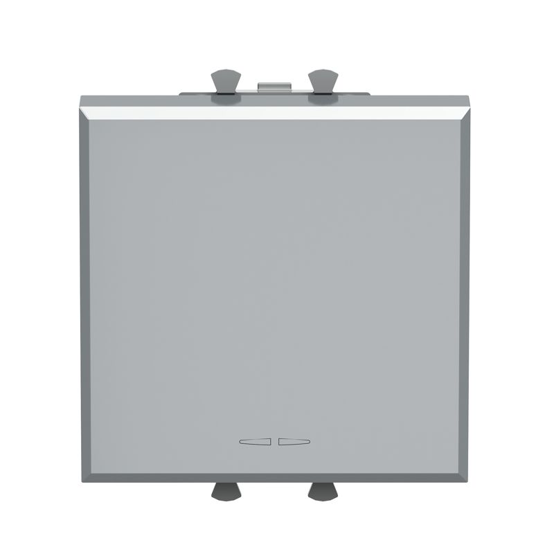 Переключатель модульный 1-кл. 2мод. Avanti "Закаленная сталь" 16А сер. DKC 4404112