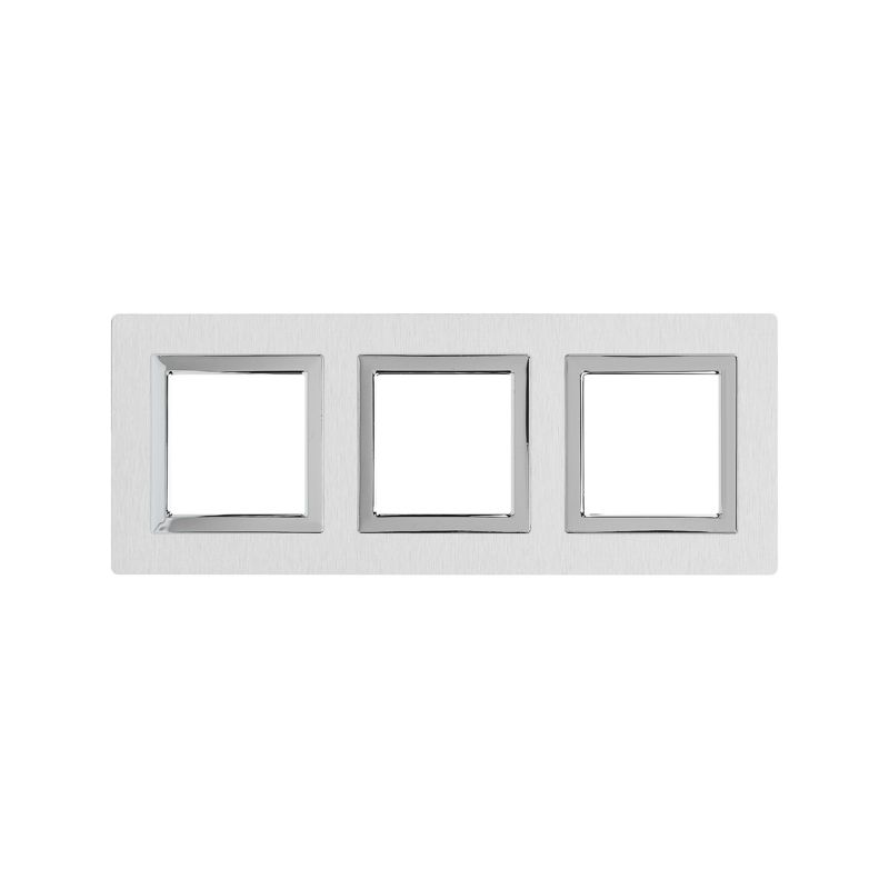 Рамка 3-м 6мод. Avanti алюм. сер. DKC 4404836