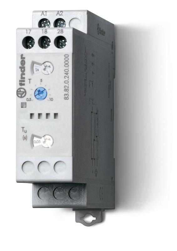 Таймер модульный 1-функциональный (SD) 24…240В AC/DC 2NO 16А 22.5мм регулировка времени 0.05с…10дней IP20 FINDER 838202400000