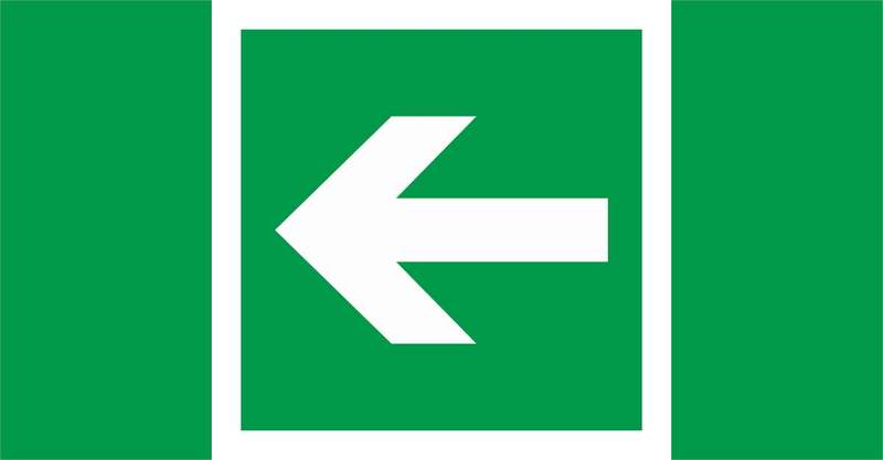 Пиктограмма "Указательная стрелка" ПЭУ 003 260х130 РС-M MIZAR STANDARD (уп.2шт) СТ 2502002840