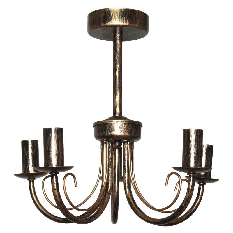 Светильник "Рустика" 253 бронза НСБ 01-5х60-123 E14 (инд.упак.) Элетех 1005404246