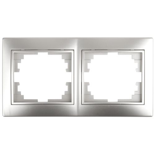 Рамка 2-м СП Plano 1-502-03 гор. алюм. Intro Б0030094