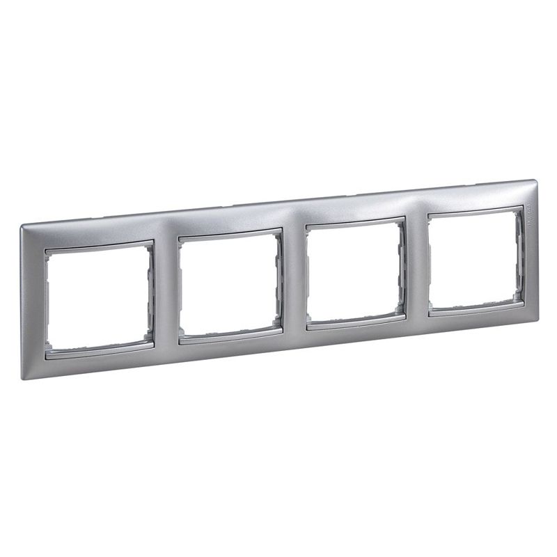 Рамка 4-м Valena горизонт. алюм. IEK 770154