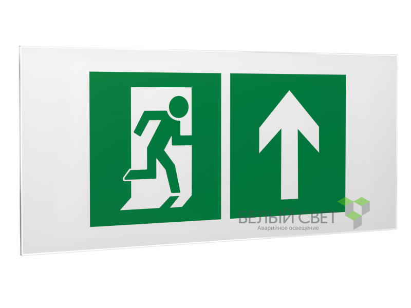 Знак безопасности PS-50206.E38"Напр. к эвакуационному выходу прямо" Белый свет a18217
