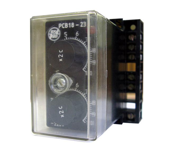 Реле времени РСВ-18-23Р 100В AC 0.3...3с передн. присоед. ВНИИР A8120-77132111