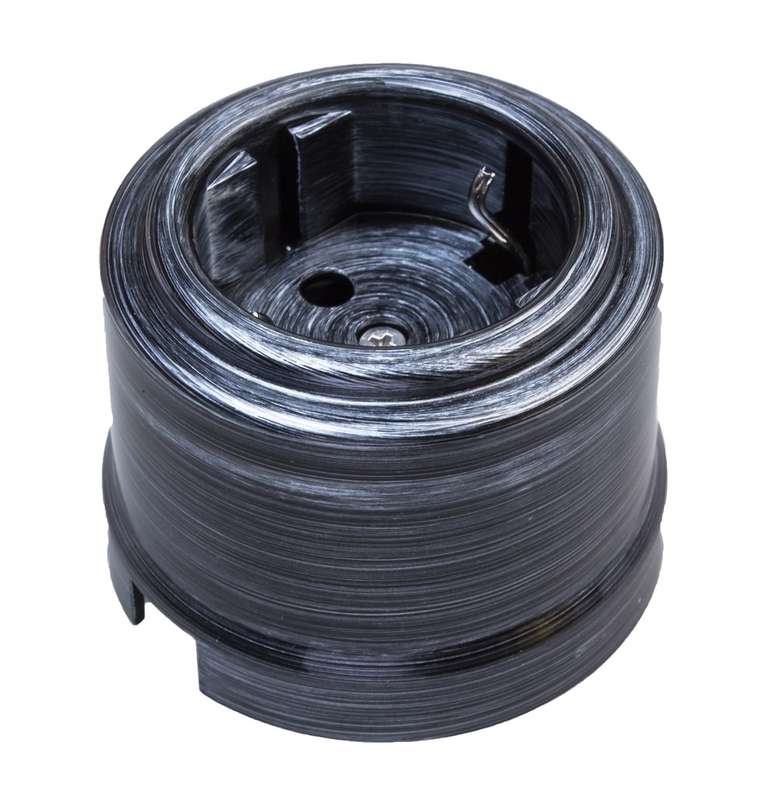 Розетка 1-м ОП Лизетта 16А IP20 ретро с заземл. ABS-пластик серебр. век Bironi B1-101-11