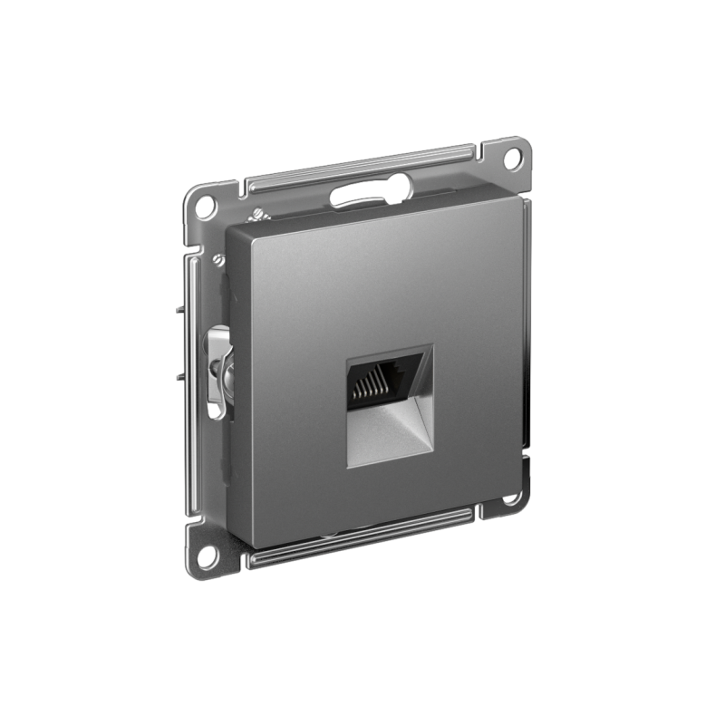 Розетка компьютерная AtlasDesign RJ45 кат.6A механизм сталь SE ATN000986