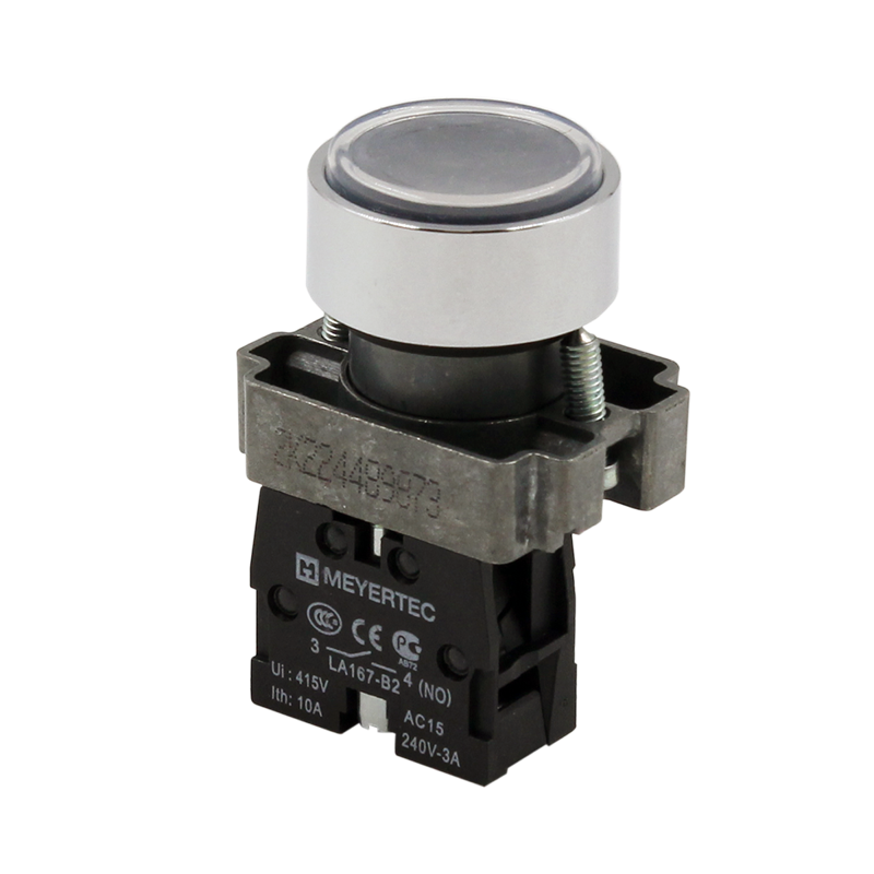 Кнопка плоская 1NO IP67 металл MTB2-BAF21 черн. ОВЕН 132646