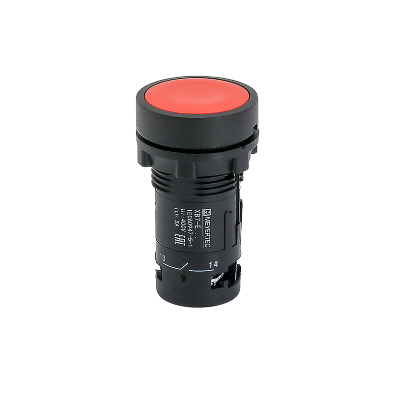 Кнопка плоская 1NO+1NC IP54 пластик MTB7-EA45 красн. ОВЕН 132686