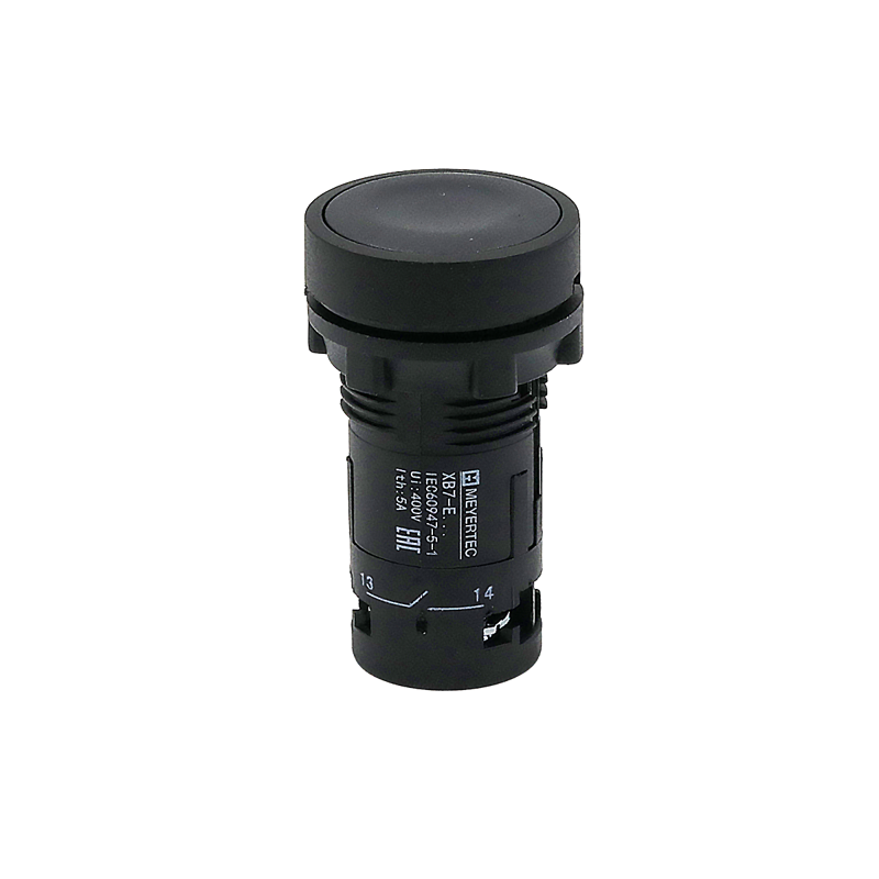 Кнопка плоская с фиксацией 1NO+1NC IP54 пластик MTB7-EH25 черн. ОВЕН 132694