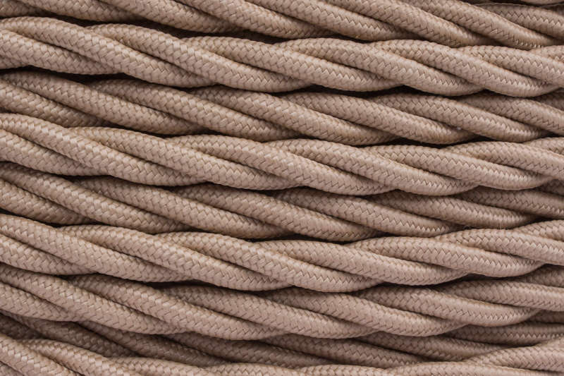 Провод ретро 2х1.5 матов. капучино (уп.20м) Bironi B1-424-716-20