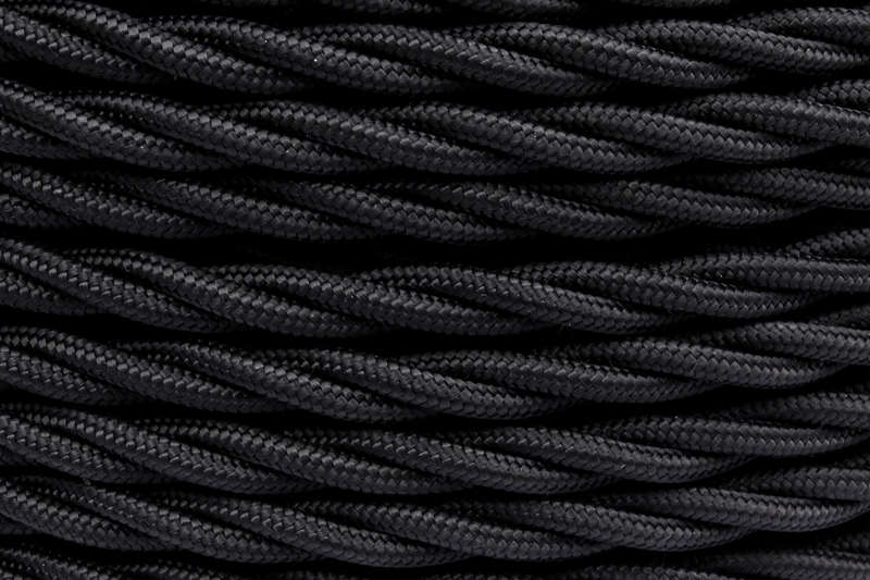 Провод ретро 3х0.75 матов. черн. (уп.20м) Bironi B1-432-73-20