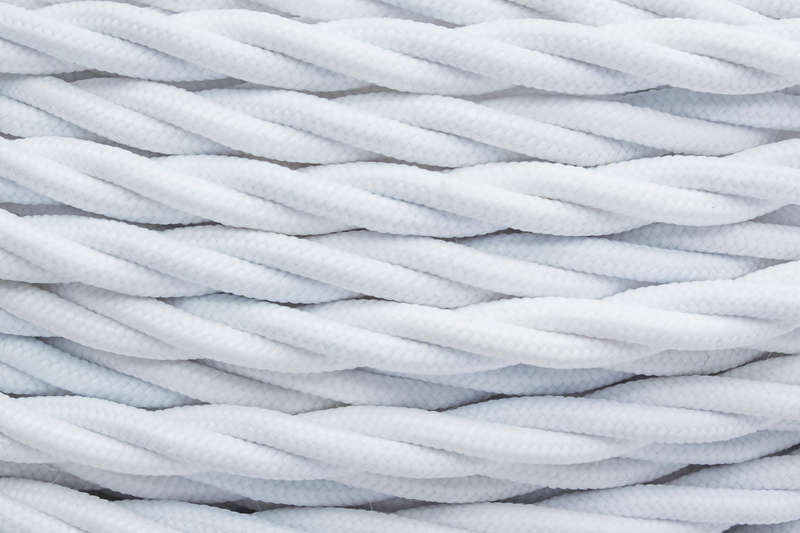 Кабель ретро коаксиальный матов. бел. (уп.20м) Bironi B1-426-71-20