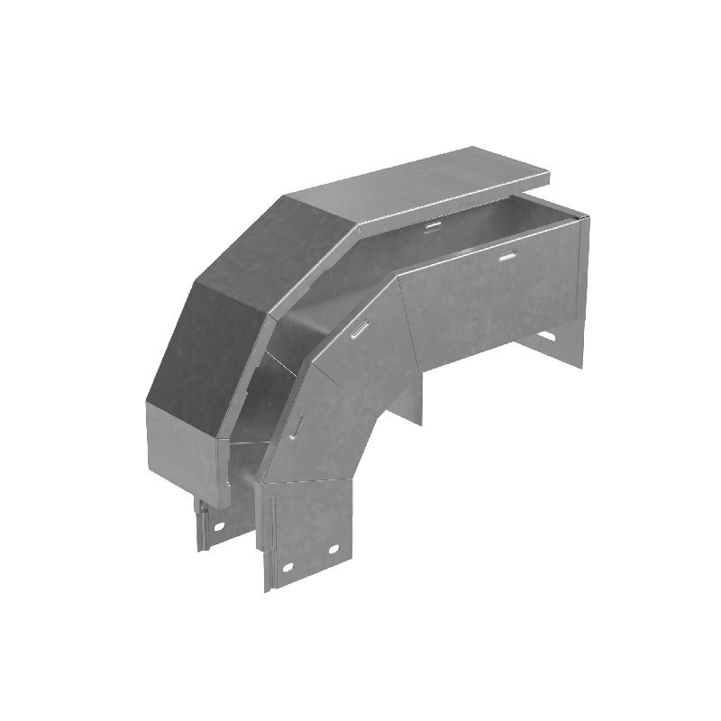 Ответвитель-крышка Т-образ. вертикал. вниз 100х200х100 сталь 1мм "ПЛЮС" OKTDplus100-200-100 HD КМ PL4354