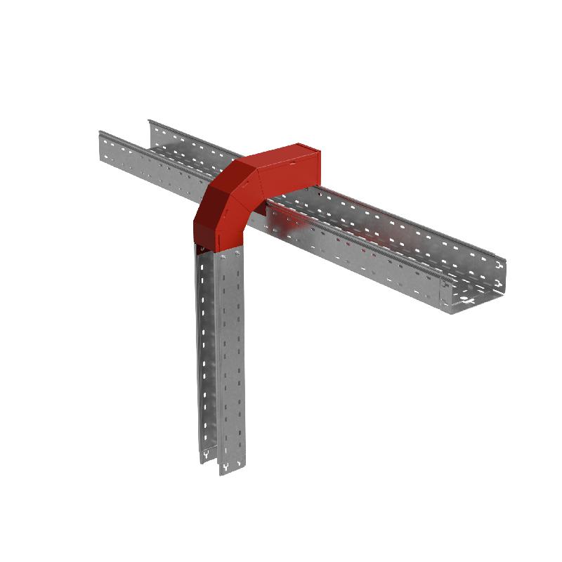 Ответвитель-крышка Т-образ. вертикал. вниз 100х400х300 сталь 1мм "ПЛЮС" OKTDplus100-400-300 КМ PL4300