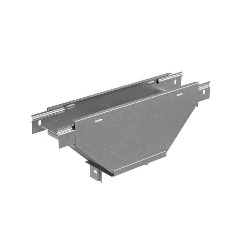 Ответвитель-переходник Т-образ. вертикал. с разворотом трассы на 90град. 50х200-500 сталь 1мм "ПЛЮС" (нижняя часть больше исходной) TDPVplus90-50-200-500 КМ PL3912