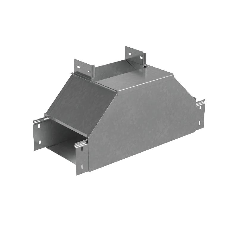 Отвод для лотка Т-образ. вертикал. вверх с разворотом трассы на 90град. 150х100 сталь 1мм "ПЛЮС" TDNplus90-100-150 КМ PL3685