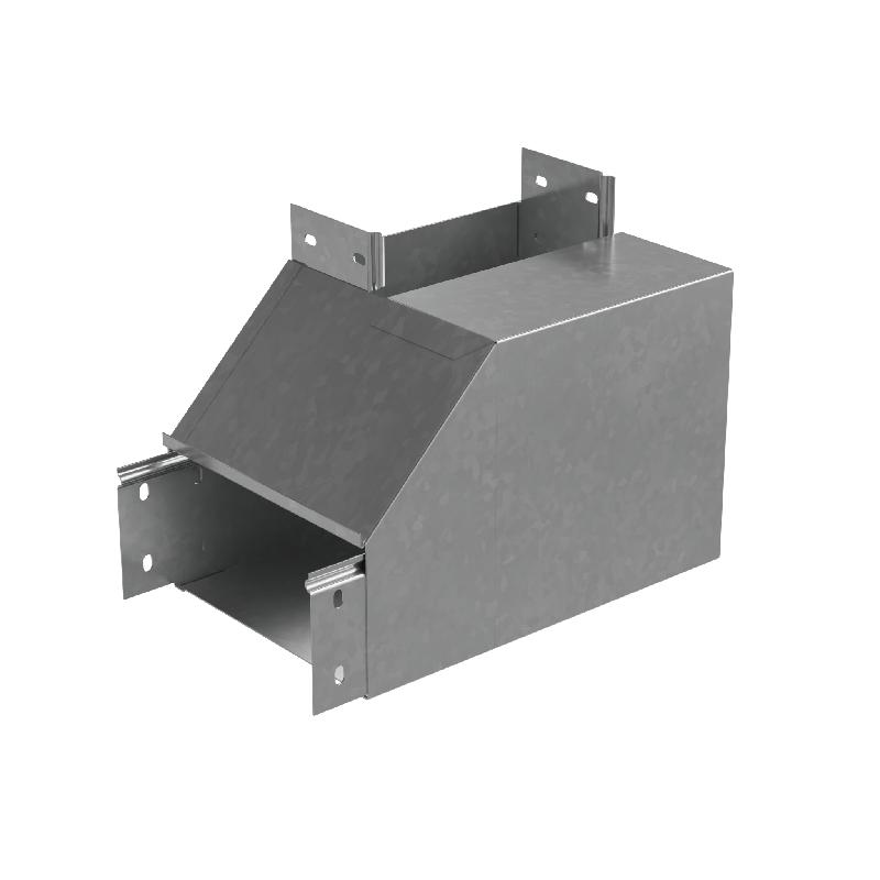 Угол для лотка вертикальный внутренний левый с разворотом трассы на 90град. 300х100 сталь 1мм "ПЛЮС" NLPDplus90-100-300-L КМ PL3854