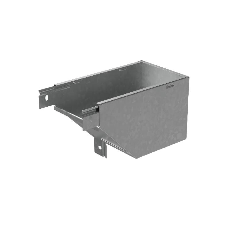 Угол для лотка вертикальный внешний левый с разворотом трассы на 90град. 150х50 сталь 1мм "ПЛЮС" VLPDplus90-50-150-L КМ PL3753