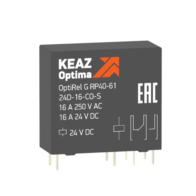 Реле промежуточное OptiRel G RP40-61-12D-16-CO-S КЭАЗ 281038