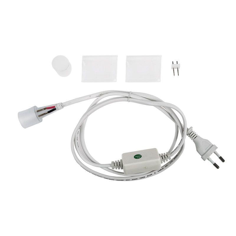 Комплект подключения для гибкого неона LED 360 (шнур питания; заглушка; переходная муфта; диодный мост) 1.5м IP44 220В NEON-NIGHT 134-012