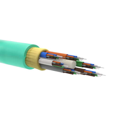 Кабель волоконно-оптический 50/125(OM3) многомод. 16 волокон безгелевые микро трубки для внутренней прокладки (уп.2000м) аква DKC RNMBIN50316LSAQ