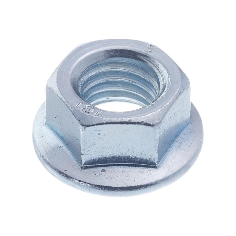 Гайка шестигранная с фланцем и зубьями DIN 6923 М12 класс прочн. 6 цинк (уп.40шт) пакет СТРОЙМЕТИЗ UTORM3110048