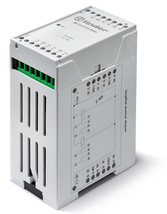 Реле промышленное быстродействующее (3мс) монтаж на рейку 35мм 4CO 8А AgCdO 48В DC IP20 FINDER RR1490480000