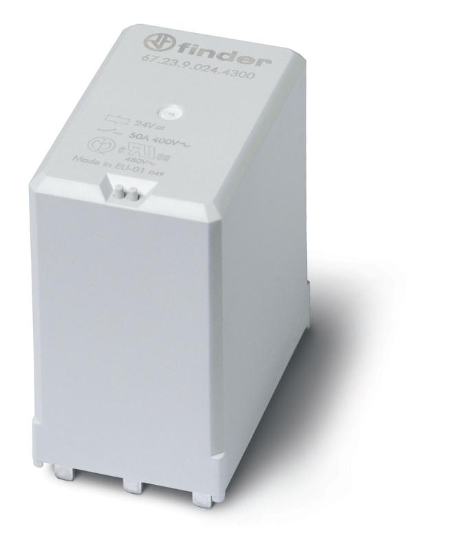 Реле силовое электромеханич. монтаж на печатную плату 3NO 50А AgNi (зазор >/=5.2мм) 12В DC RTII опции: нет FINDER 672390121500