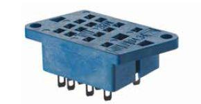 Розетка для монтажа на панель под пайку для реле 55.32 монтаж. фланец в комплекте металлич. клипса 094.51 FINDER 9432SMA