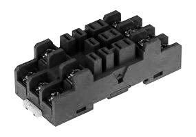 Розетка с винт. клеммами (под шайбу) для реле 62.31 62.32 62.33 в комплекте металлич. клипса 092.53 черн. FINDER 924310SMA