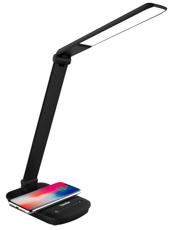 Светильник настольный KD-825 C02 LED 16Вт 230В 380лм 4500К рег. ярк. беспров. заряд. черн. Camelion 14162