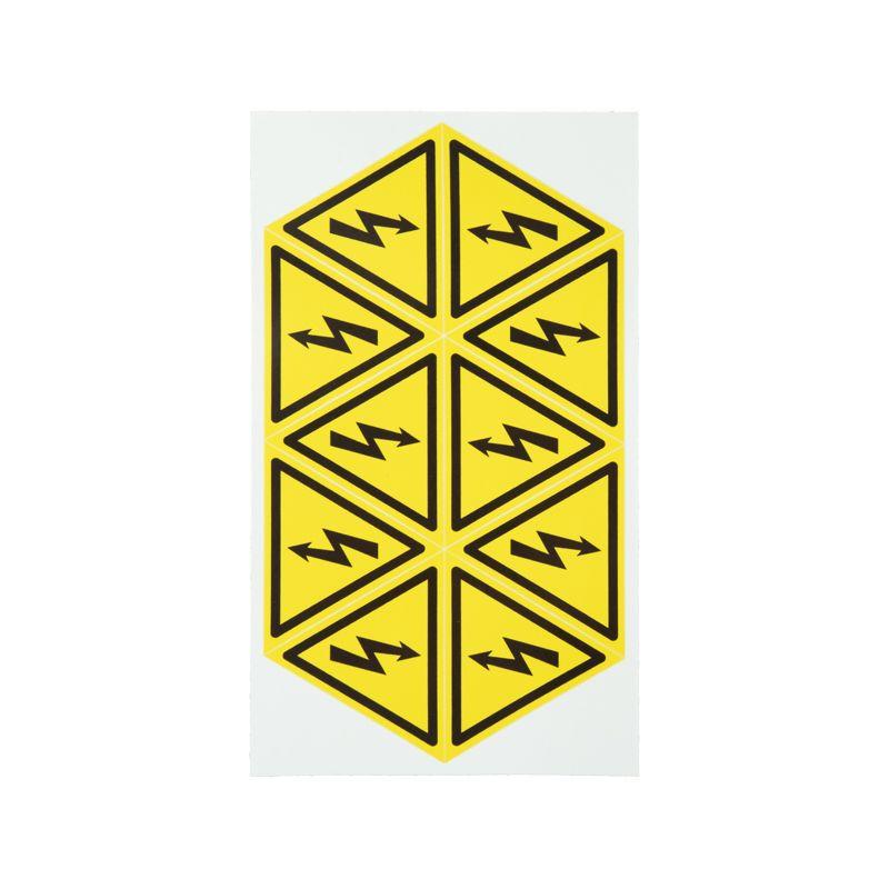 Наклейка знак электробезопасности "Опасность поражения электротоком" 50х50х50мм (уп.50шт) Rexant 56-0006-2