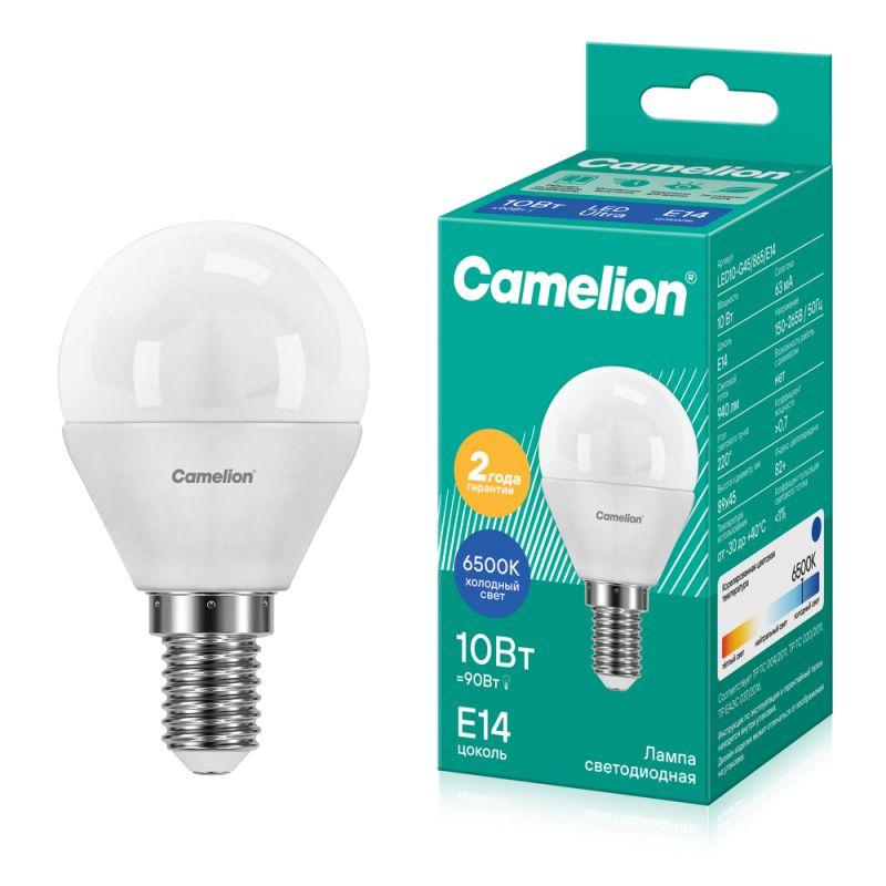 Лампа светодиодная LED10-G45/865/E14 10Вт 220В Camelion 13569