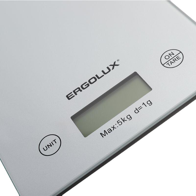 Весы кухонные ELX-SK02-С03 до 5кг 195х142мм сер. Ergolux 13600
