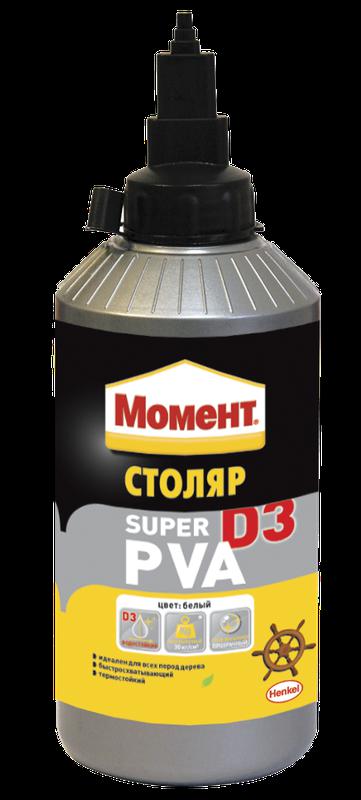 Клей "Момент Столяр Супер ПВА D3" 750г Момент Б0022993
