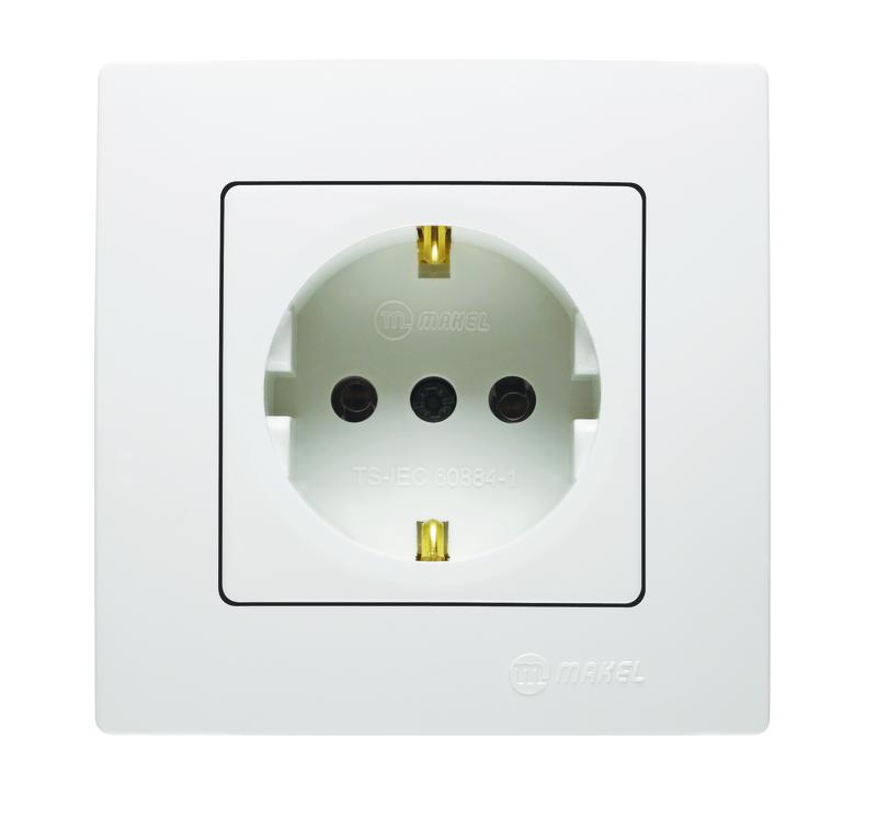 Розетка с заземлением Lillium Makel 32001028