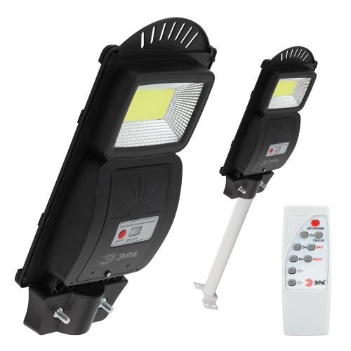 Светильник 20Вт 5000К IP65 450лм консольный на солнечной батарее COB с кронштейном с датчиком движения ПДУ Эра Б0046792