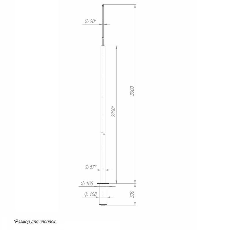 Молниеотвод 3м-К165/108 оцинк. Пересвет 00-004024