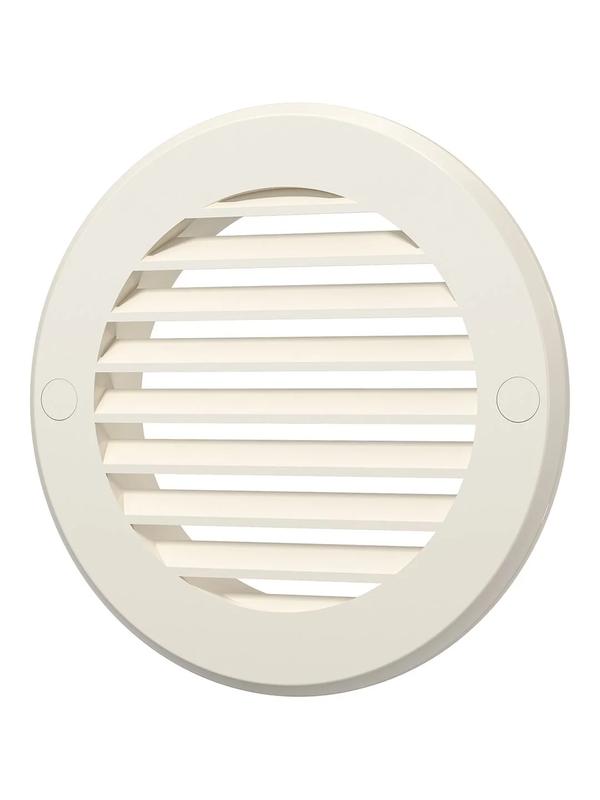 Решетка вентиляционная наружная круглая d136 с фланцем d100 ASA ERA 10РКН Ivory