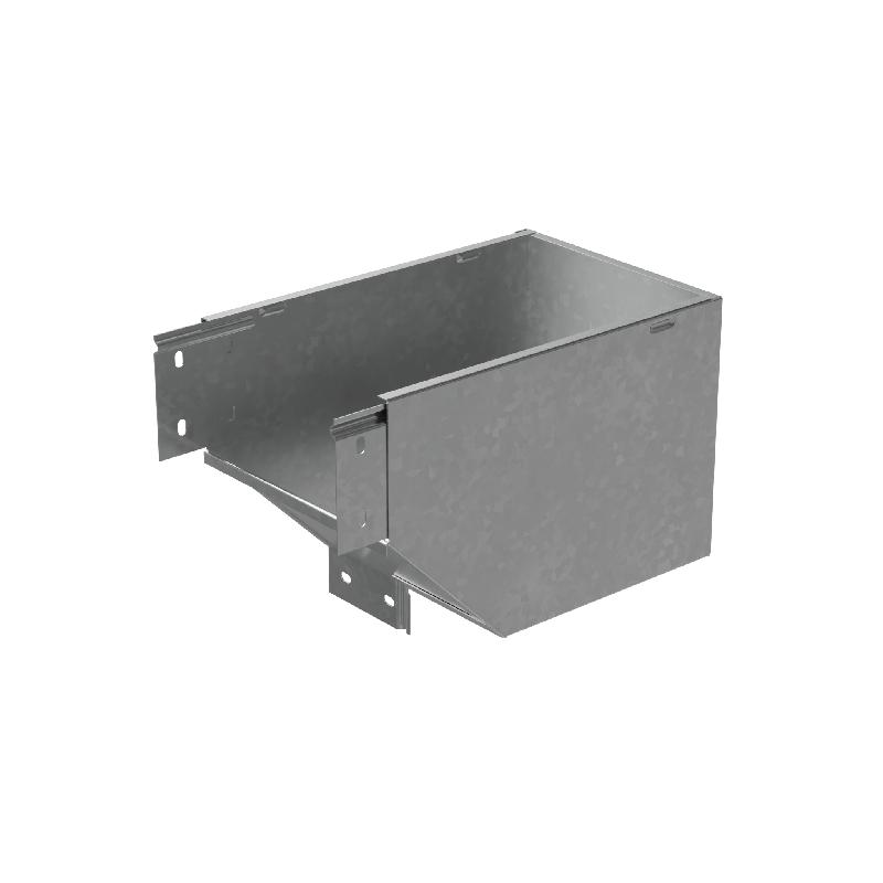 Угол для лотка вертикальный внешний левый с разворотом трассы на 90град. 200х100 сталь "ПЛЮС" VLPDplus90-100-200-L INOX304 КМ PL6009