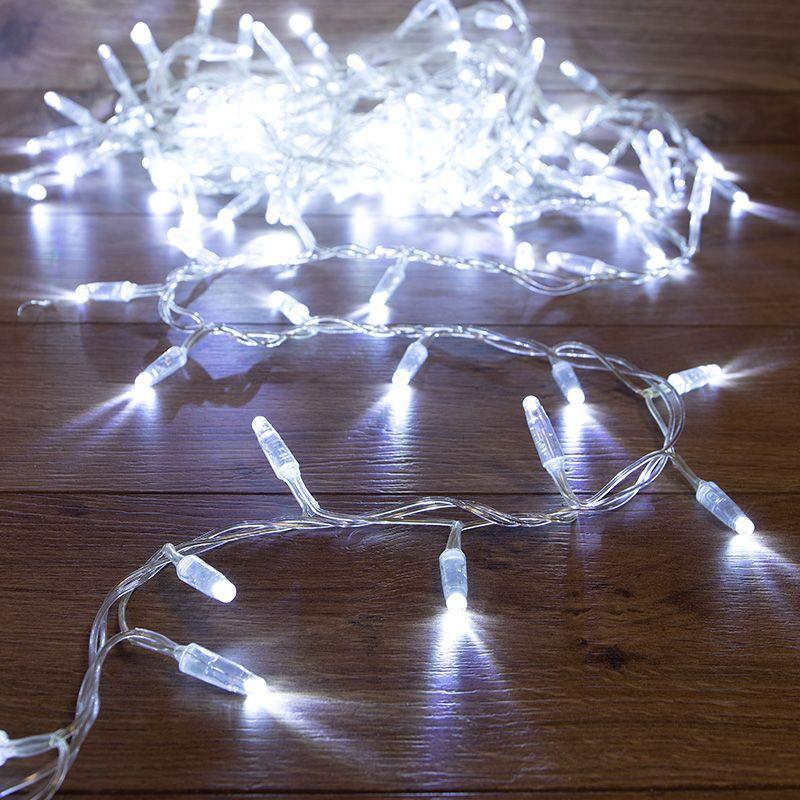 Гирлянда светодиодная "Кластер" 10м 200LED бел. 16Вт IP65 соединяемая провод ПВХ прозр. (нужен шнур питания 303-500-1) Neon-Night 303-635